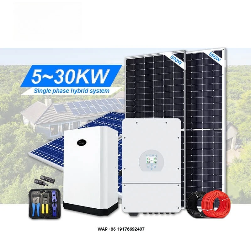 All in One 5000W 10Kw Off Grid Hybrid Kit Solar Panels Hibrido Power System 30Kw Complete Set With Freight Costs