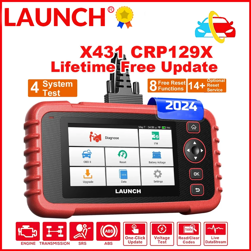 LAUNCH CRP129X V2.O BD2 Scanner Auto Code Reader Diagnostic Tools TMPS Automotive Scanner Obd2 Diagnostic Tool Professional