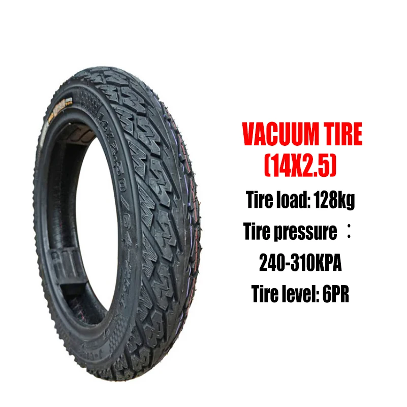 14X2.125 14x2.50 16X2.50 16X3.0 2.75-10 Tyre Tubeless Tire for KUGOO V1 B2 Electric Vehicle Wear-resistant