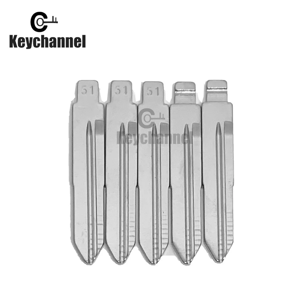 Keychannel 10PCS #51 KD Car Key Blade Flip Key Blank for KD NO.51 KEYDIY VVDI Xhorse for Chery A1 A3 A5 E3 COWIN Tiggo 3 Remote