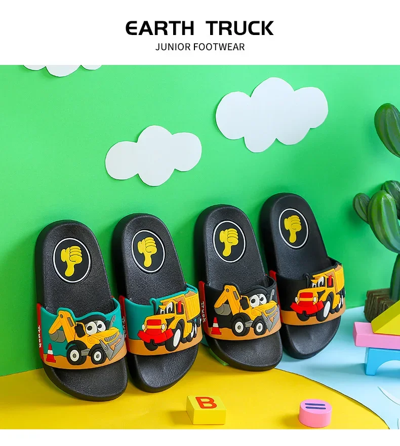 2026 Kinder Anti-Rutsch Badeschuhe Jungen Hausschuhe PVC-Material Bequeme Weiche Sohlen Leicht Anzuziehen – Detail 6