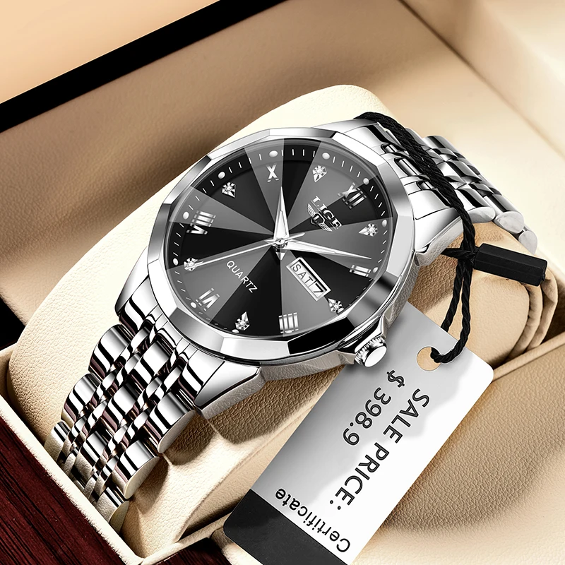 

LIGE 2026 Fashion Luxury Quartz Men's Watch Top Brand Waterproof Luminous Sports High Quality Watch Relogio Masculino Reloj+box