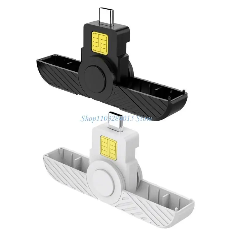 R6FF CAC Reader DOD USB C Common Accesses Cards Reader Cards Chip Cards Reader Foldable For Laptops