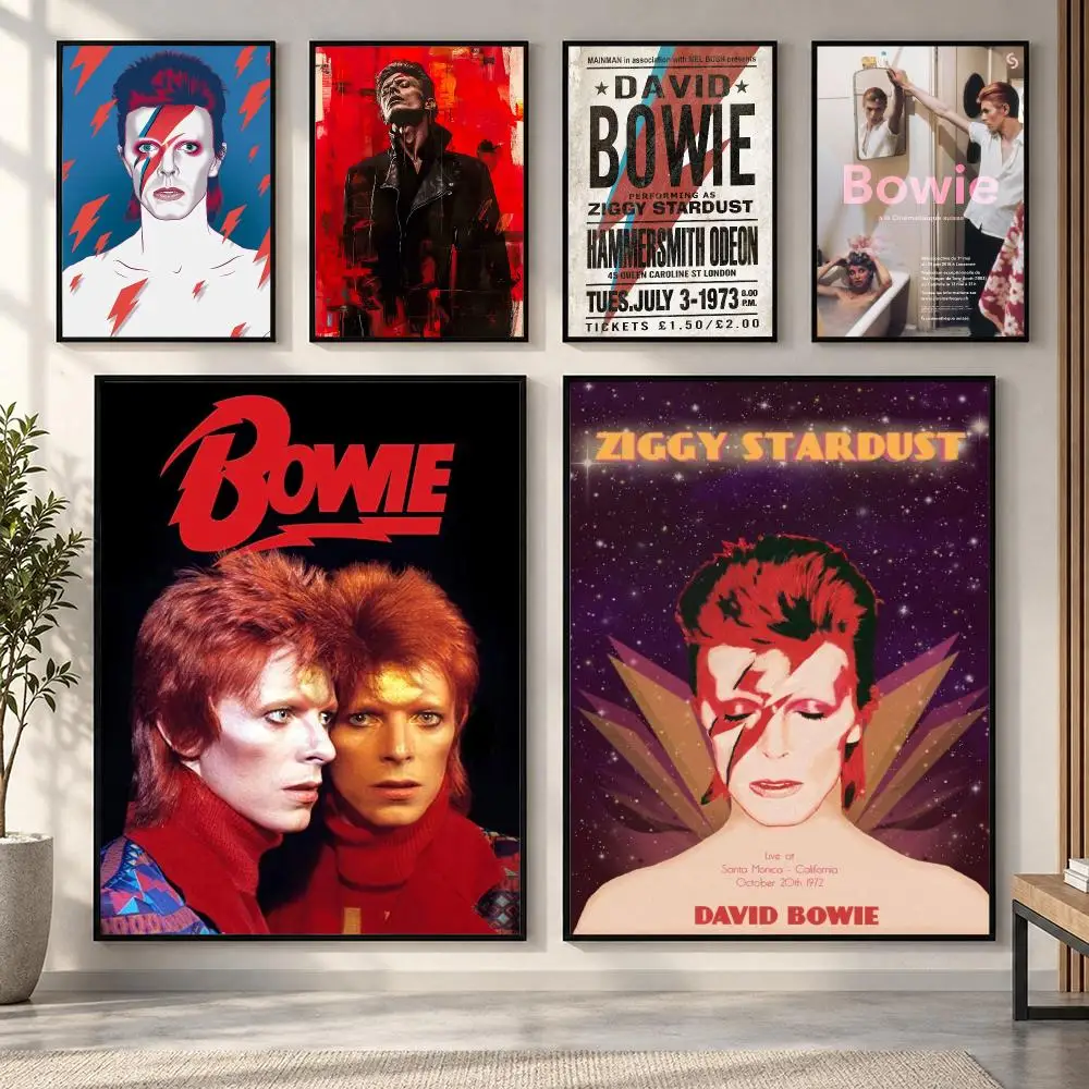 1pc D-David Hot Singer B-Bowie Poster HD art sticky wall waterproof home living room bedroom bar aesthetic decoration