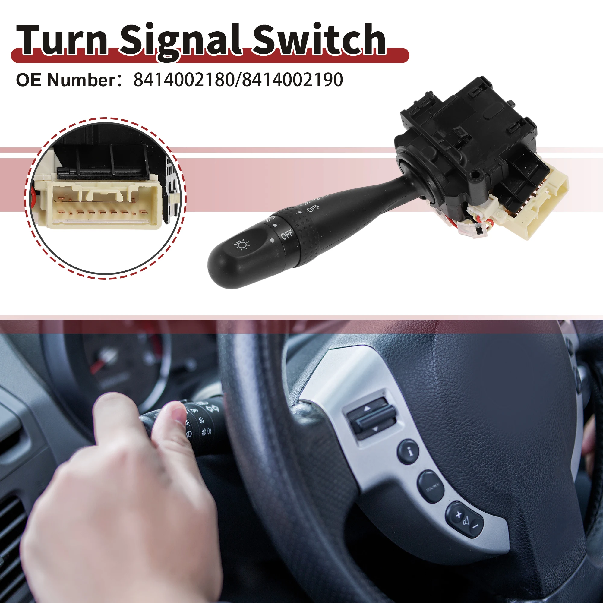 UXCELL No.8414002180/8414002190 مفتاح إشارة الانعطاف لتويوتا يارس فيرسو 1999-2005 #2