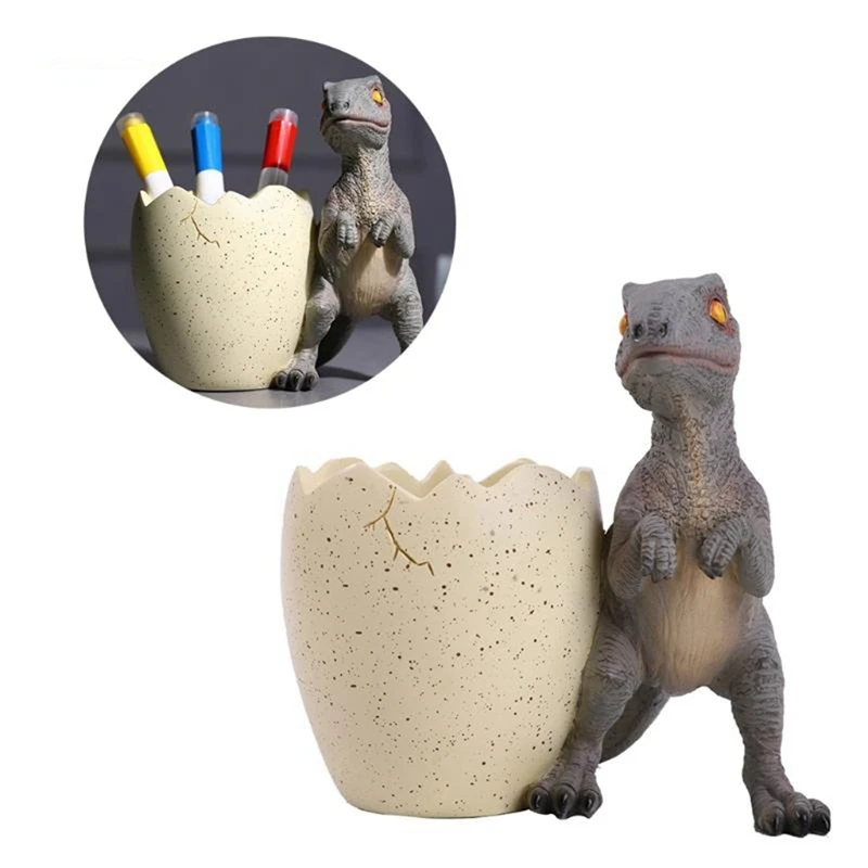 Dinosaur Pencil Holder Pen Cup Desk Organizer Office Supplies Resin For Desktop Decor Man Women Xmas Gifts