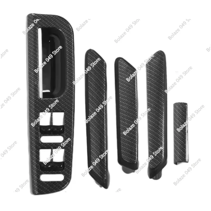 

Подходит для внутренней ручки двери автомобиля Passat B5 B5.5, панель переключателя подъема окна, узор из углеродного волокна.