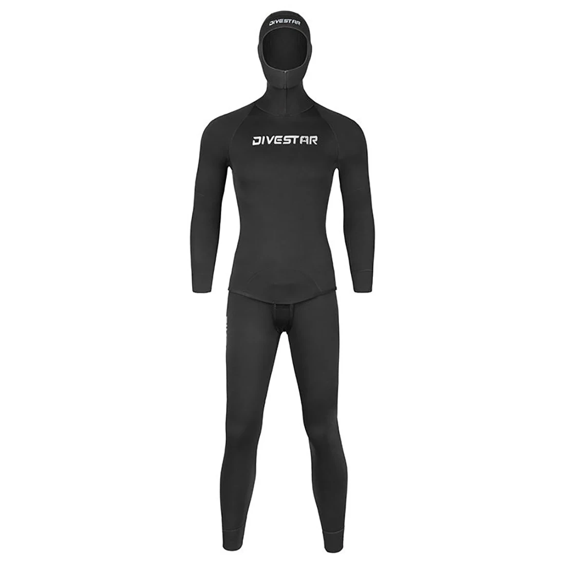 3mm Black Opencell Wetsuit Long Sleeve Fission Hooded 2 Pieces Neoprene Submersible Men Keep Warm Scuba Diving Suit Top Pants