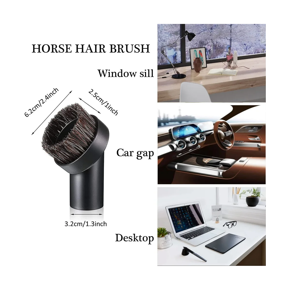 A09G-Насадки для пылесоса 32 мм (1-1/4 дюйма) Мини-набор щеток Гибкий щелевой инструмент