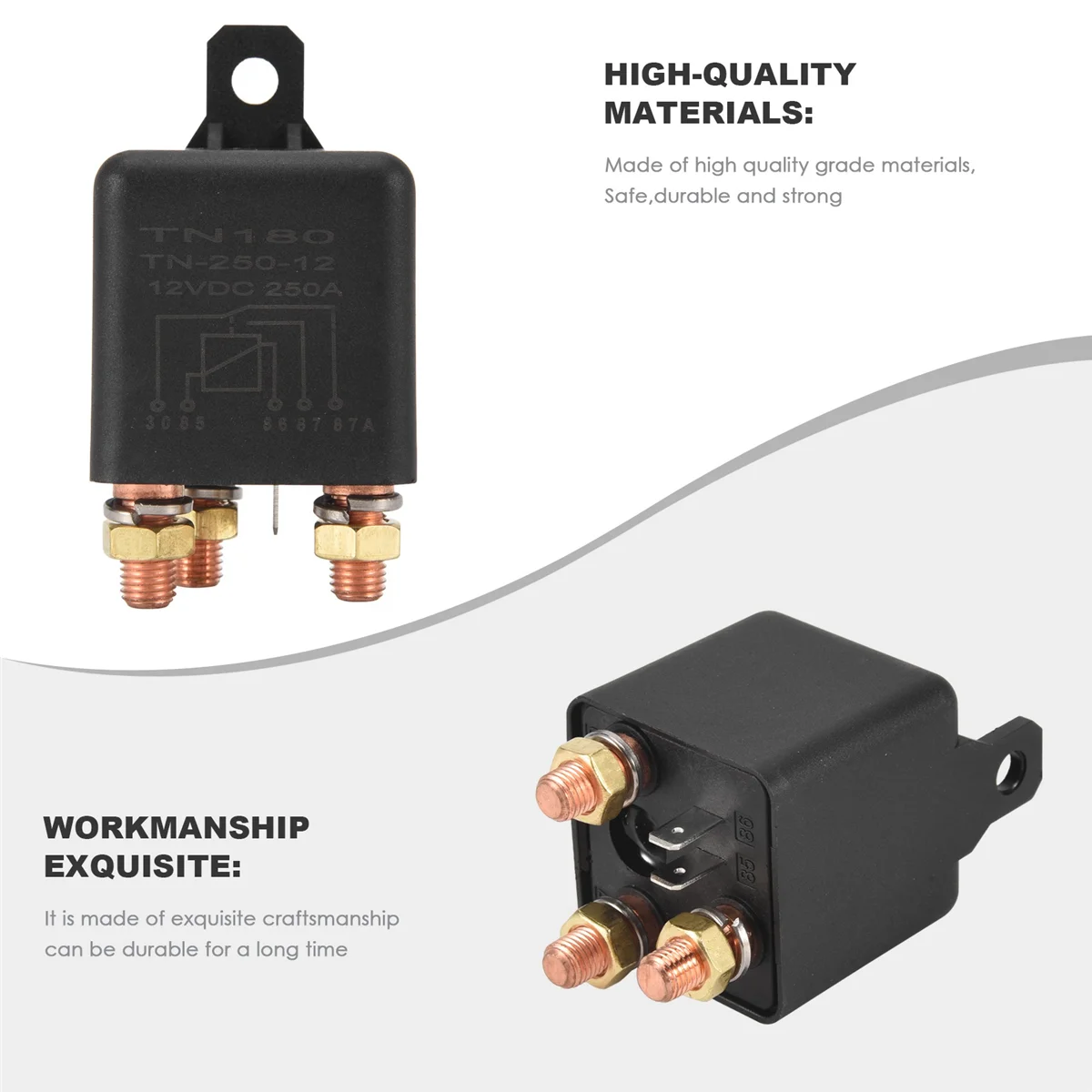 Autorelais 12V 250A Continu Type High Power Motorcycle Batterij Schakelaar Terminal Automotive Startrelais Zeldzaam