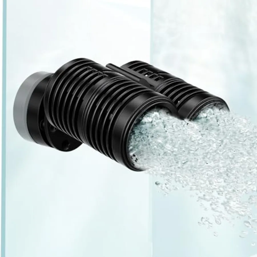 

Aquarium Wave Maker Submersible Circulation Pump with Magnetic Mount for 60-150 Gallon Fish Tanks Dual Powerhead for Freshwater