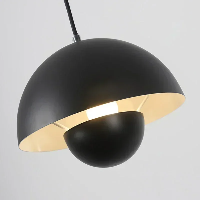 Danemark Designer Semicirculaire Bouton De Fleur Lampe Suspendue pour Cuisine Salon Île Fer Intérieur Décor À La Maison LED Luminaires D'éclairage