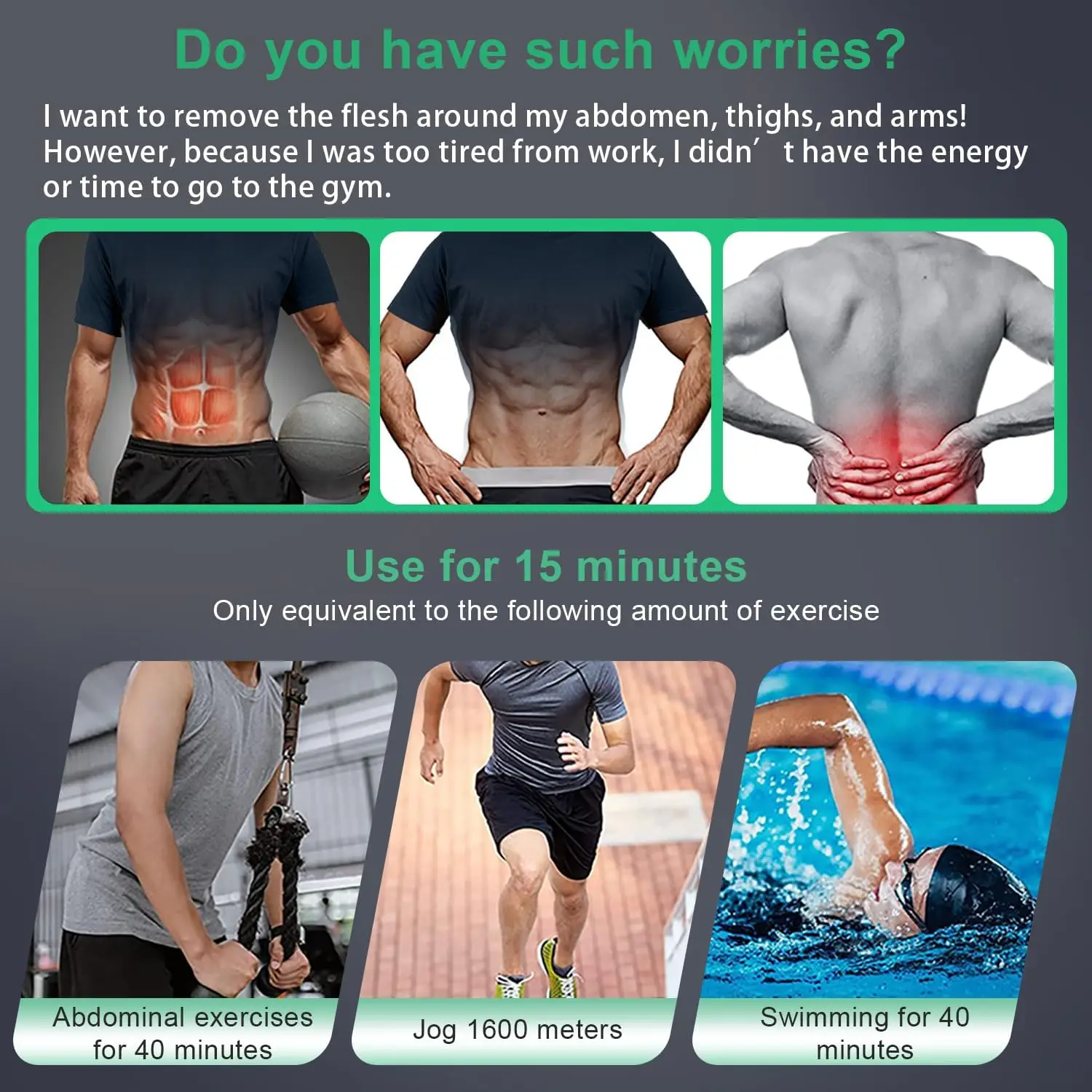 محفز العضلات الإلكتروني Abs محفز تونر العضلات Ab آلة المدرب لجميع معدات تدريب قوة الجسم