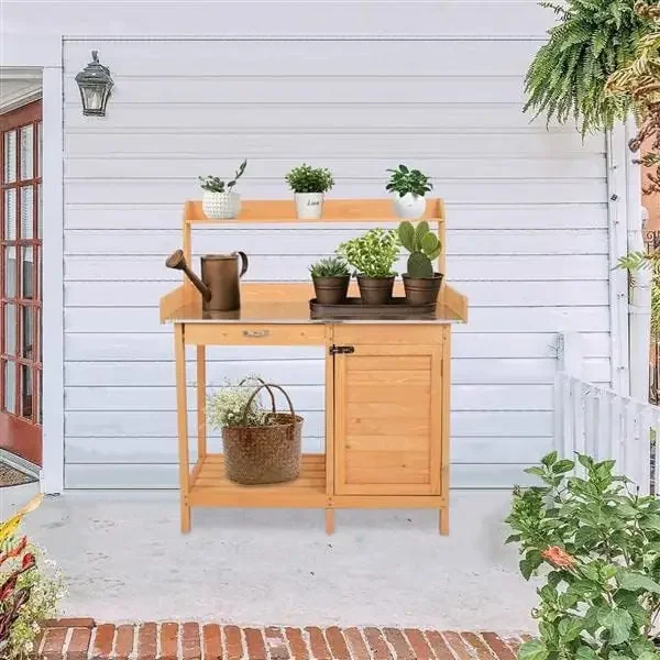 

Potting Bench, Potting Table Tool Chests & Cabinets Garden Workbench Work Station Table