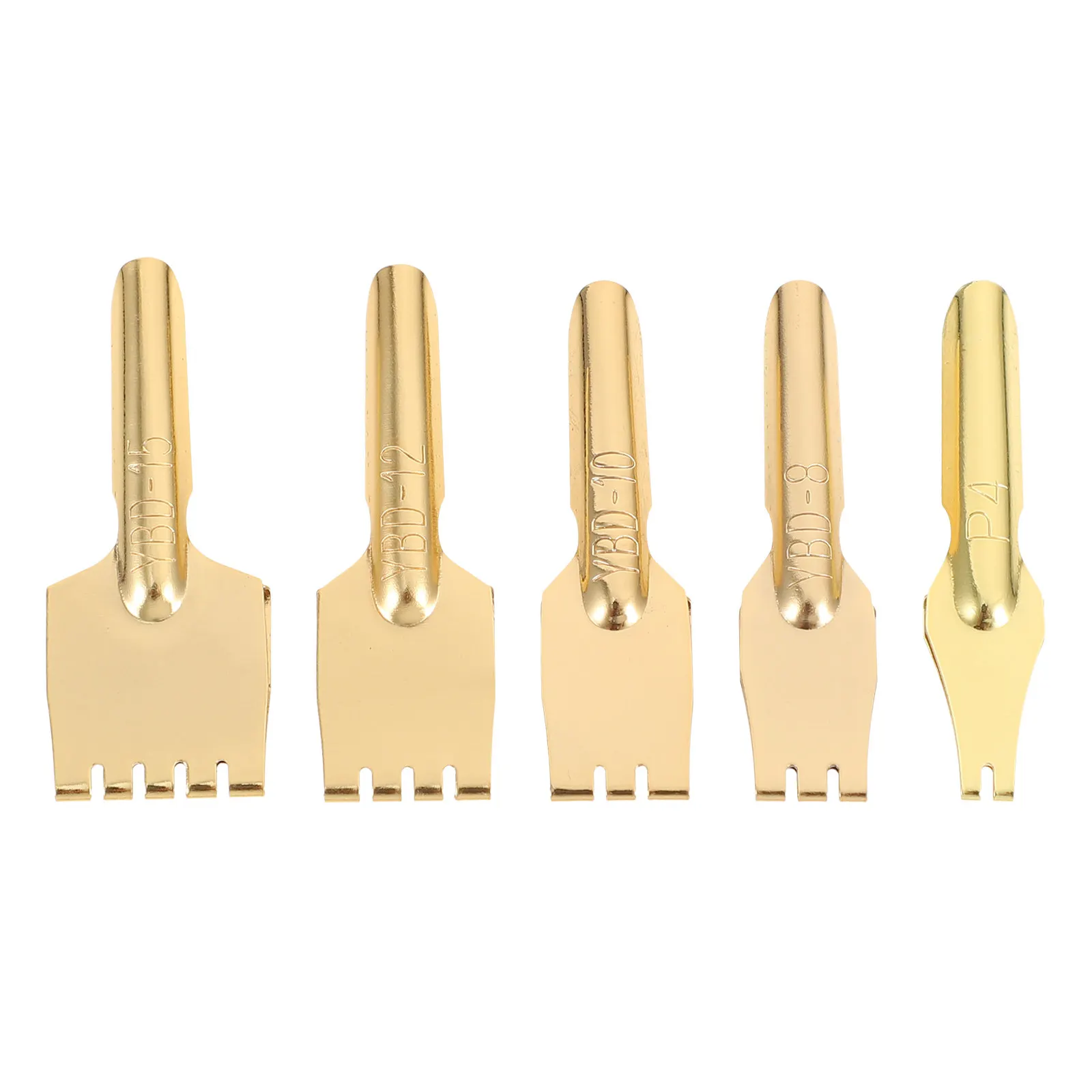 

Набор из 5 латунных перьев для перьевых ручек с плоским наконечником для тибетской каллиграфии, сменные аксессуары, наконечники для перьевых ручек