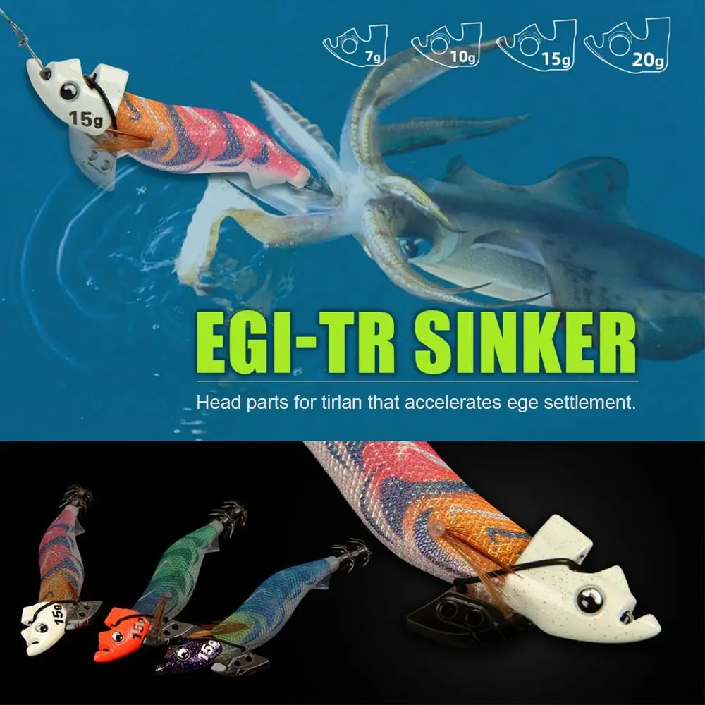 Lifelike Shrimp Prawn 7g 10g 15g 20g Squid Jig Tip Wood Shrimp Weight Sinker Run Sinker Fishing Bait  Tackle