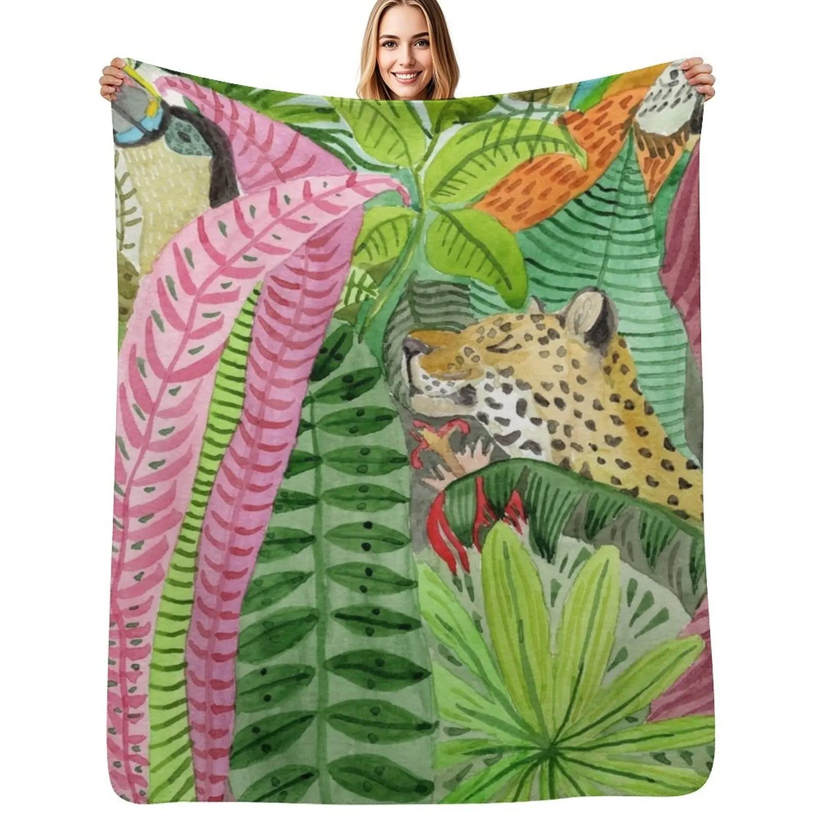 

Jungle Animals Throw Blanket blankets ands Sofa blankets and throws warm winter Blankets