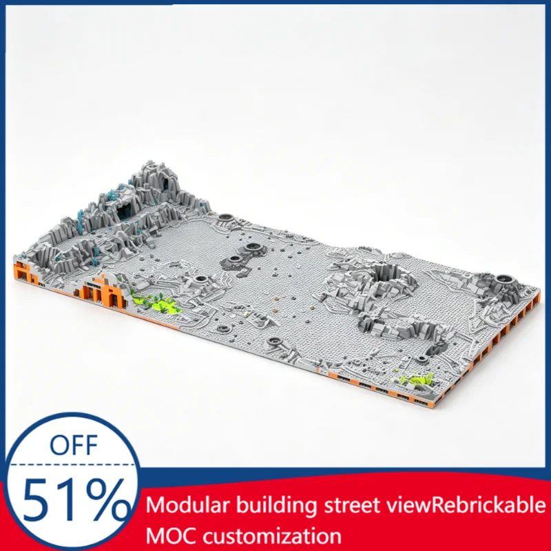 

5951PCS MOC Sci-Fi Alien Planet Ground Baseplate Diorama Scene Model Custom Building Blocks Educational Assembly Toy Xmas Gift