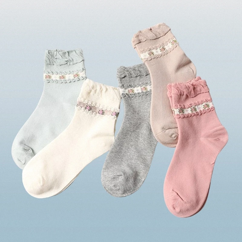 5/10 Pairs New Cotton Casual Socks Confinement Socks Loose-fitting Curled Socks Pregnant Women Socks Thin Confinement Socks