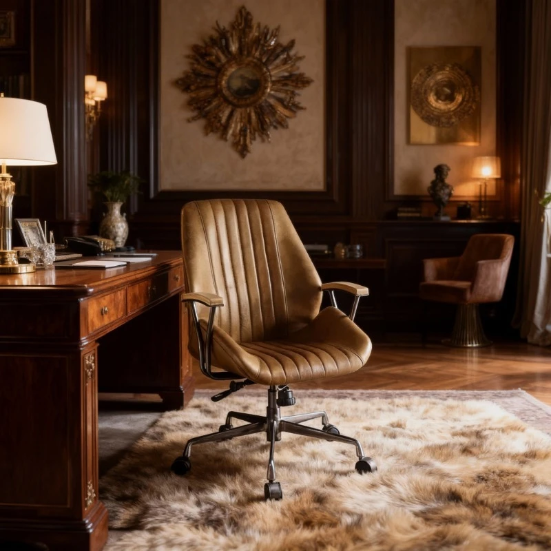 

Ergonomic Desk Chair Gaming Portable Folding Chair Office Wooden Chairs Swivel Armchair Chaise De Bureaux Chaises De Bureau Arm