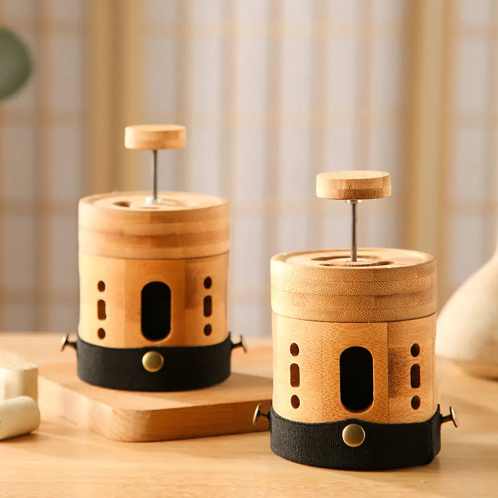Portable Moxa Box Bamboo Moxibustion Burner Holder for Abdomen Waist Shoulder Pain Relief Improving Circulation Moxa Cone Burner