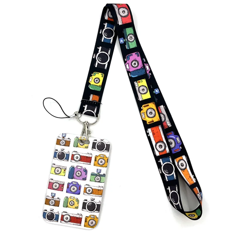 Grappige Camera Art Cartoon Anime Mode Lanyards Bus Id Naam Werk Kaarthouder Accessoires Decoraties Kids Geschenken