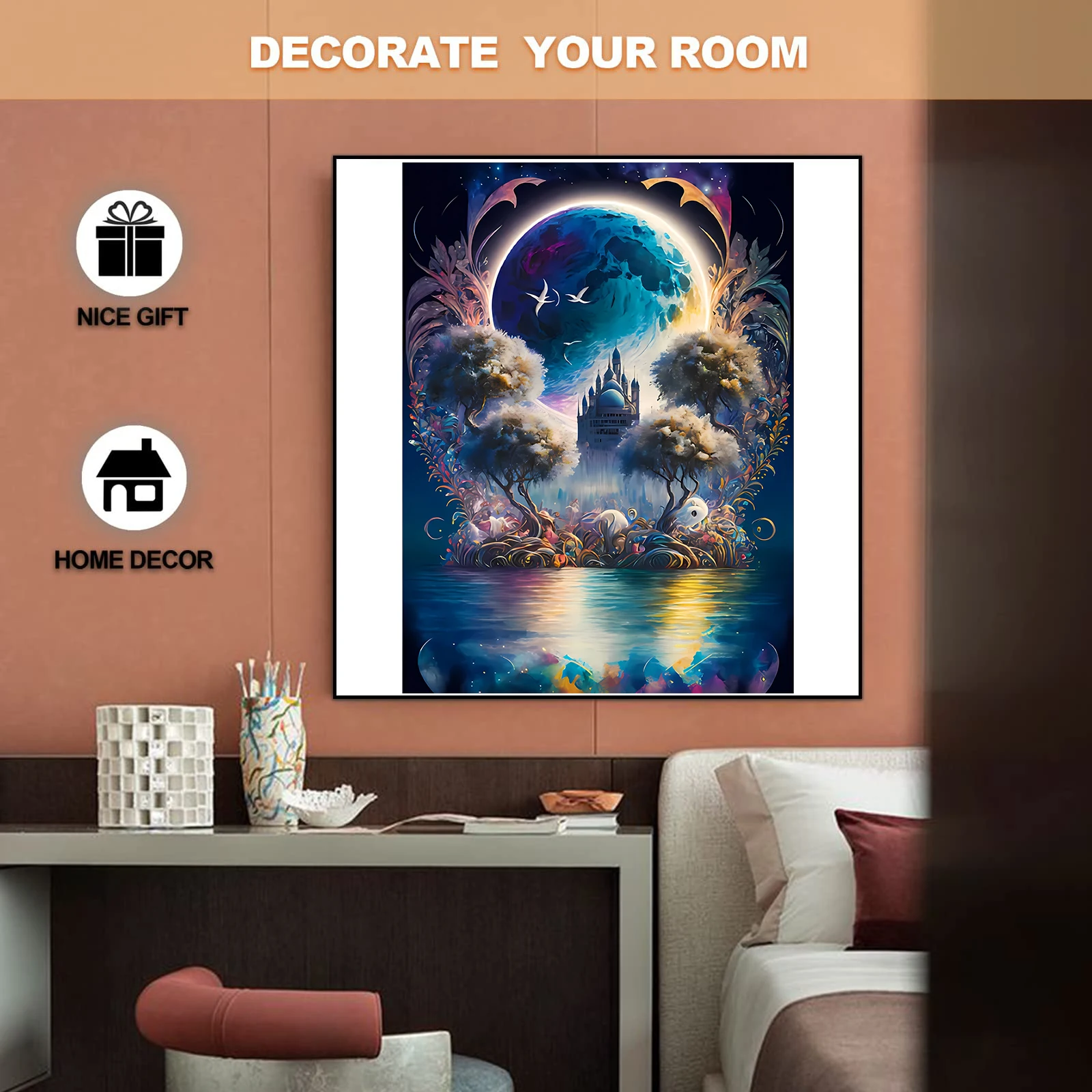 Castle Under the Moon Wooden Puzzle, High Difficulty Toys Puzzle, Concentration Training,  Christma Birthday Holiday Gifts