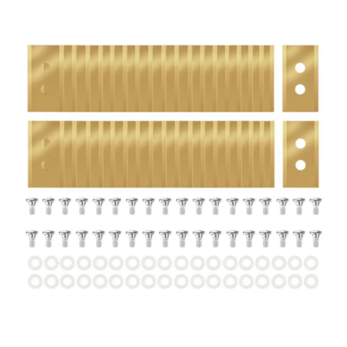 

A26F-30Pcs Replacement Blades Compatible for Mammotion Luba & Yuka All Series, Titanium Replacement Robotic Lawnmower Blades