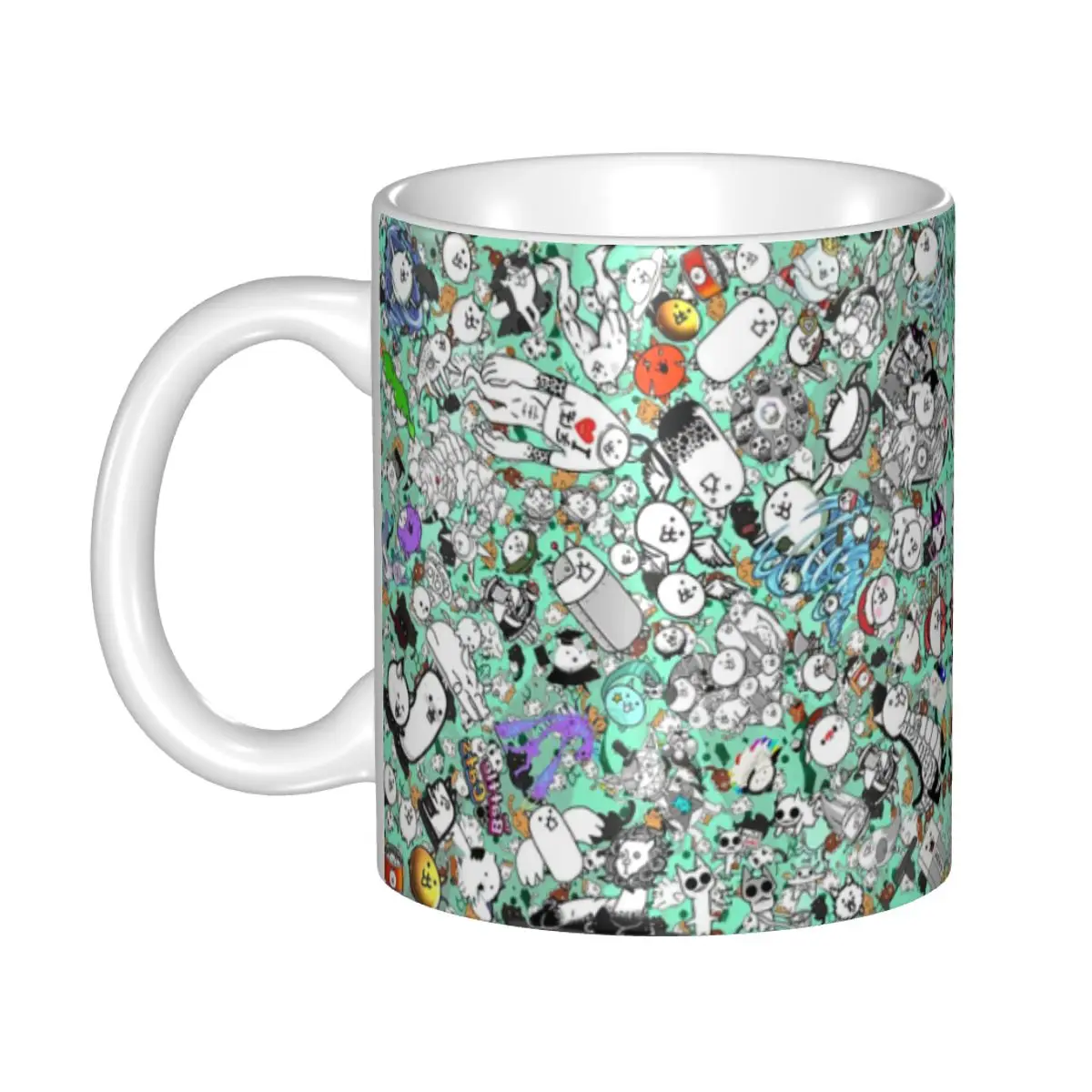 

Battle Cats Mug Funny Ceramic Coffee Cups Tea Mugs Milk Cup Drinkware Gifts for Friends