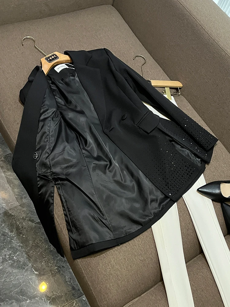 

Женский приталенный костюм-джат в стиле ретро Briti Sle с ромбовидным дизайном и боковыми разрезами для ранней зимней поездок на работу WY032