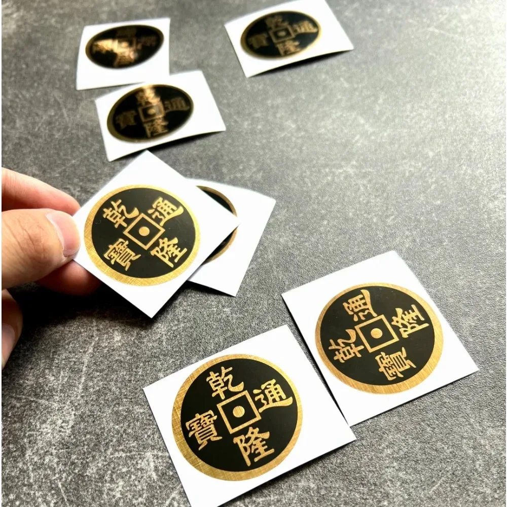 8Pcs Sticker for STC Coin Set 2.0 Super Triple Coin Stickers Magic Accessories Morgan Dollar Size Coin Magic Tricks Gimmick Prop