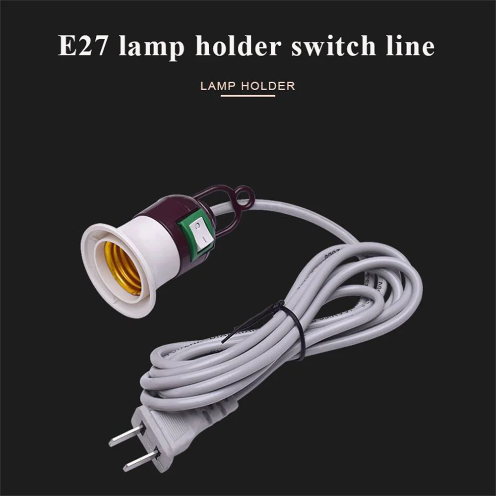 E27 Lamp Base Holder With 3-11 Meters Switch Wire US Plug 1.8m Power Cord Cables For Pendant Led Bulb Hanglamp Suspension Socket