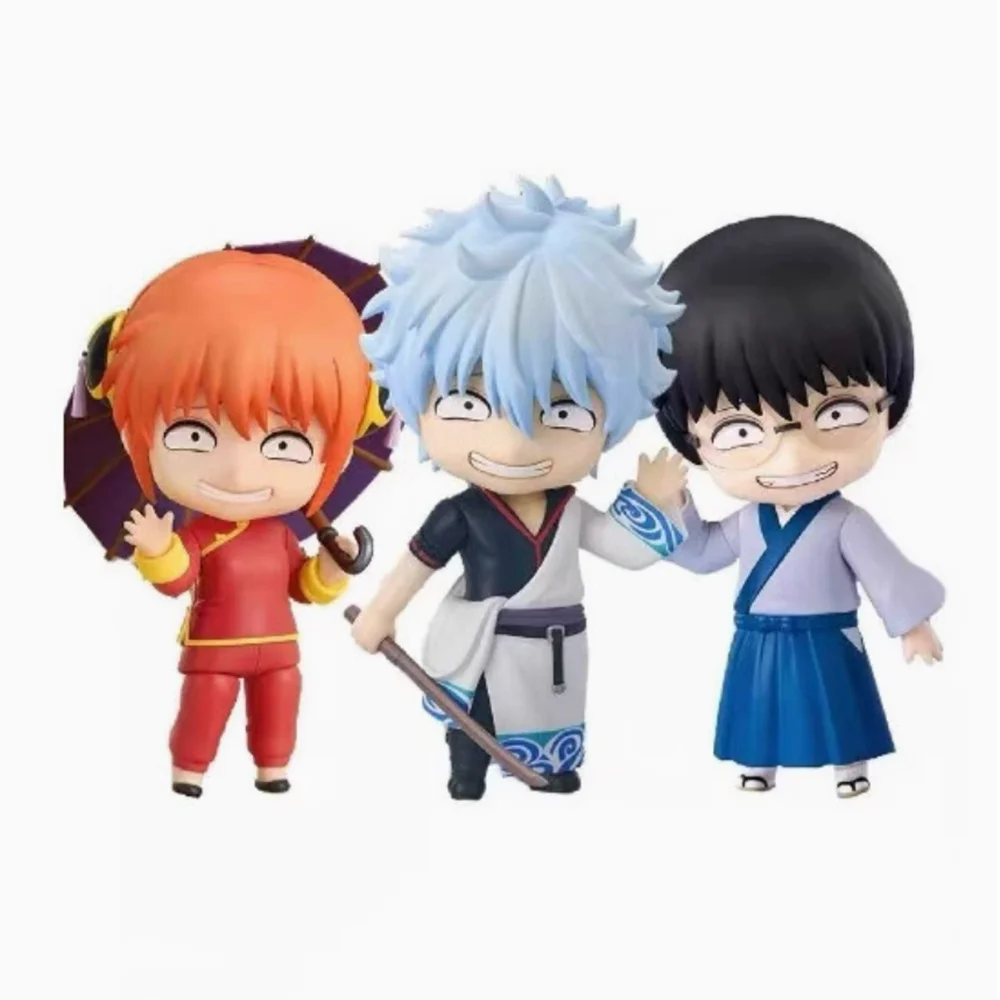 Gintama Shimura Shinpachi Anime Figure Kagura Action Figure Sakata Gintoki Figurine Collectible Model Doll Toy