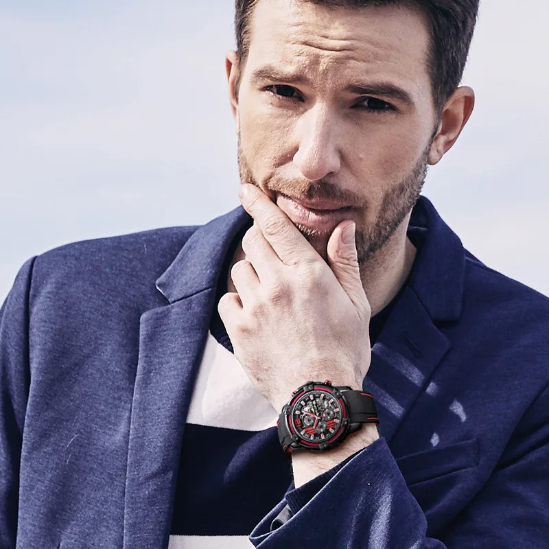 UTHAI BK143 Reloj de hombre moderno y a la moda, esferas geniales, calendarios, relojes de cuarzo impermeables, relojes deportivos, relojes de regalo para hombre