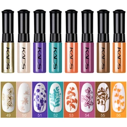 KADS Nail Stamping Polish Metalic Pearl Colorful Nail Art Lacquer Paint Pen Transfer Printing Varnish for Stamping Plate Stencil
