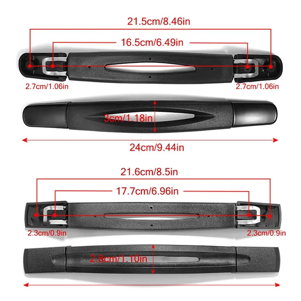 Пластиковая ручка для багажа, универсальные принадлежности для путешествий, сменная ручка, черные аксессуары, ручка для чемодана