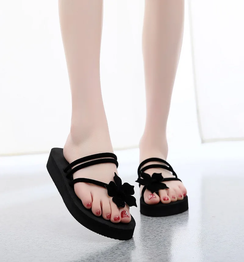 Summer Women Slippers Outdoor Light Weight Cool Shoes Ladies Flat Flip-flop Black Non-slip Basic Home Sandals chaussures femme