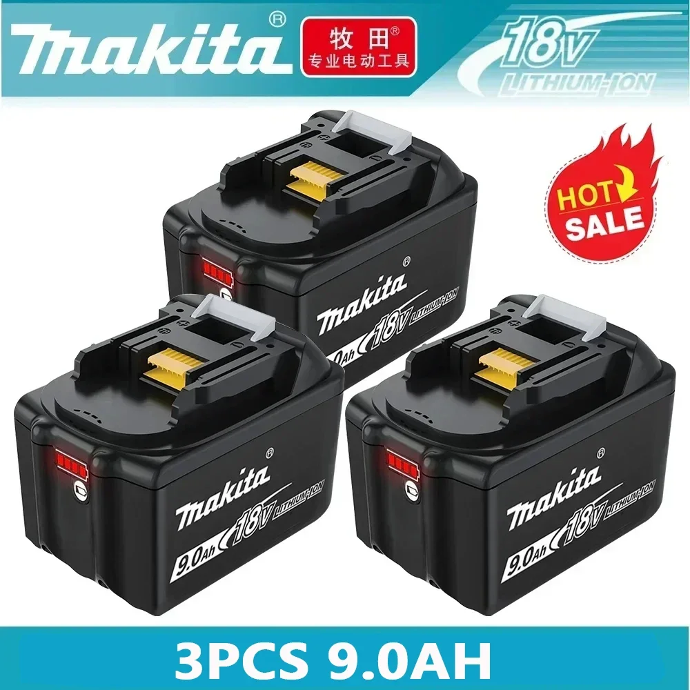 ماكيتا أداة كهربائية قابلة للشحن بطارية ليثيوم أيون الأصلية 5.0Ah 6.0Ah 9.0Ah 18V BL1860B BL1860 BL1850 BL1830 BL1815