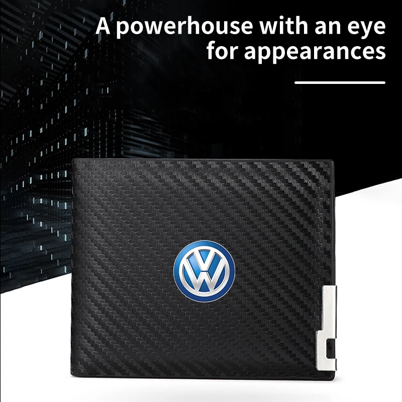 Carbon Fiber Driver License Storage Wallet Car Accessories For Volkswagen VW Golf 4 6 7 GTI Tiguan Passat B5 B7 CC Jetta MK6 Pol