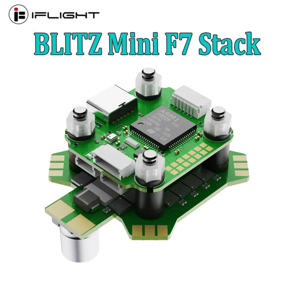 

iFlight BLITZ Mini F7 Stack with BLITZ Mini F7 V1.2 Flight Controller / BLITZ Mini E55 4-IN-1 2-6S ESC for FPV Racing Drone