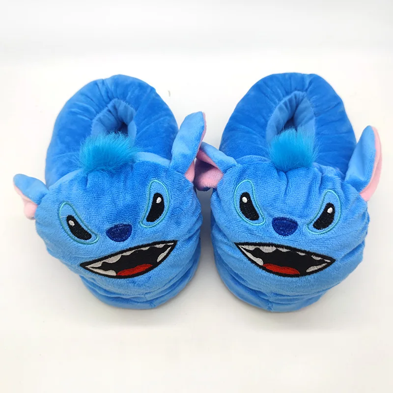 Cartoon Stitch Cotton Warm Slipper Anime Autumn Winter Indoor Shoes Stuffed Dolls Girls Women Plush Home Slippers Christmas Gift