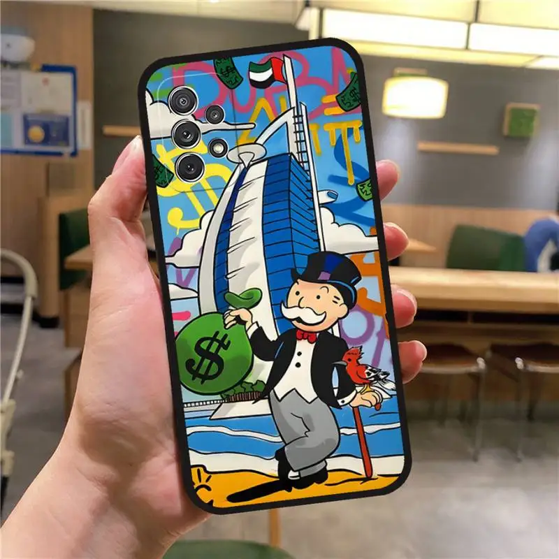 Cartoon Dollar Monopolys Phone Case For Samsung S20 Lite S22 S30 Ultra S21 Fe S10 S9 E Plus Macia Soft Silicone Cover