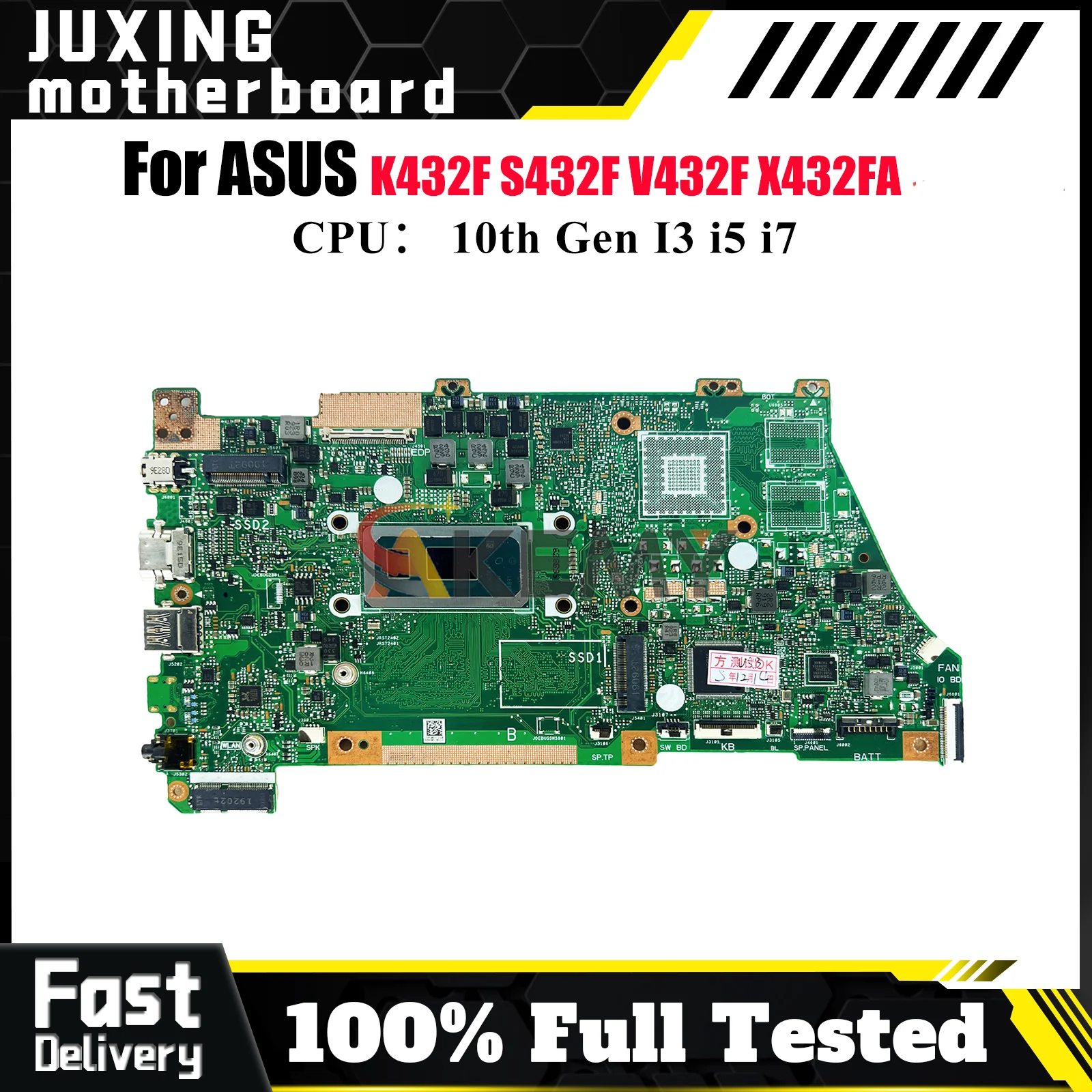 

X432FA Laptop Motherboard For ASUS VivoBook X432FAC X432FLC K432F V432F X432F X432FL X432FA S432F Mainboard W/ 10th Gen I3 i5 i7