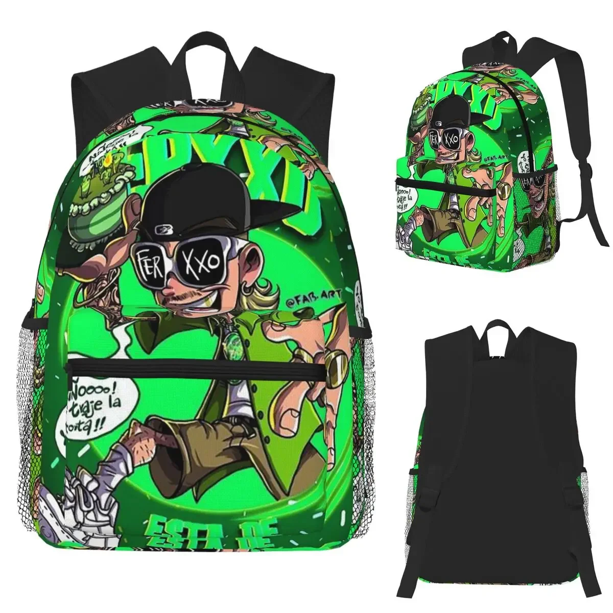 

Ferxxocalipsis World Tour Ferxxo Collage Student Backpack School Bag Hiking Travel Daypack for Men Women Bookbag Shoulder Bags
