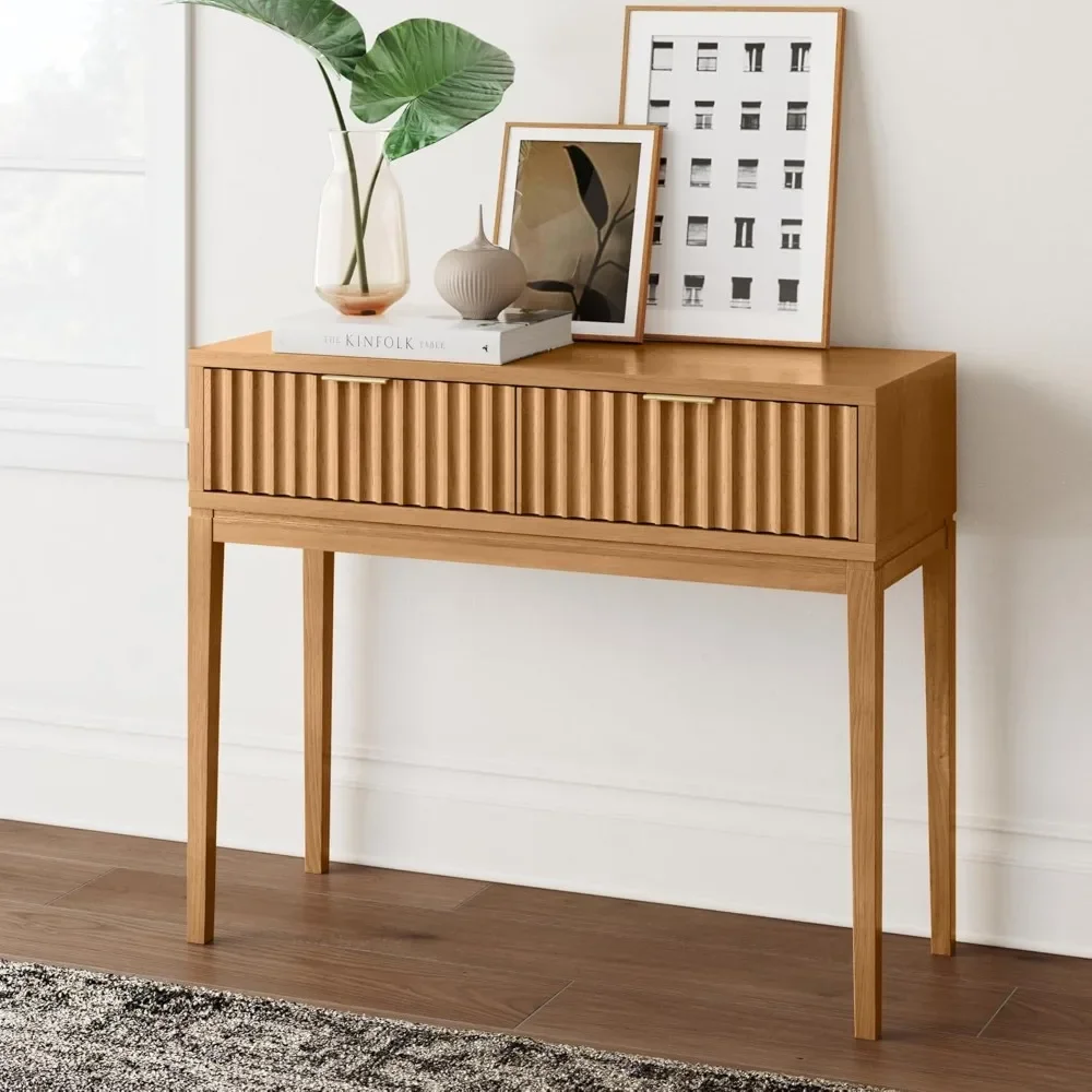 s Virgo Wood Accent Storage Console Sofa Table, for Entryway, Hallway or Living Room, 1, Warm Pine