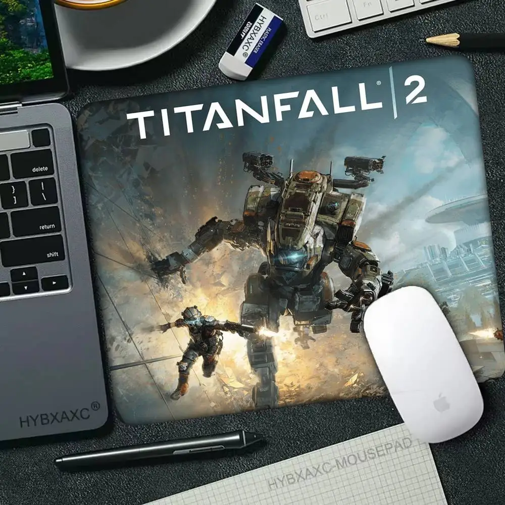 

T-Titanfall 2 Mousepad Small LockEdge For Gamers Computer Desk Pad Rectangular Anti-slip Rubber