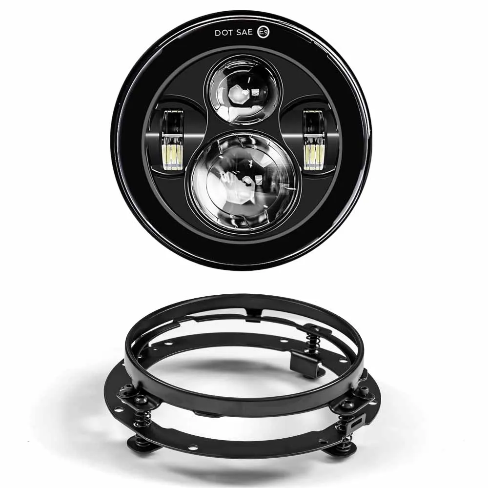 Motorfiets 7 inch Moto LED Koplamp met 4-1/2 "4.5 inch LED Extra Mist Passeren Licht lamp voor Harley Touring Electra Glide