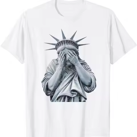 America Statue Of Liberty Cry Funny Meme T Shirt