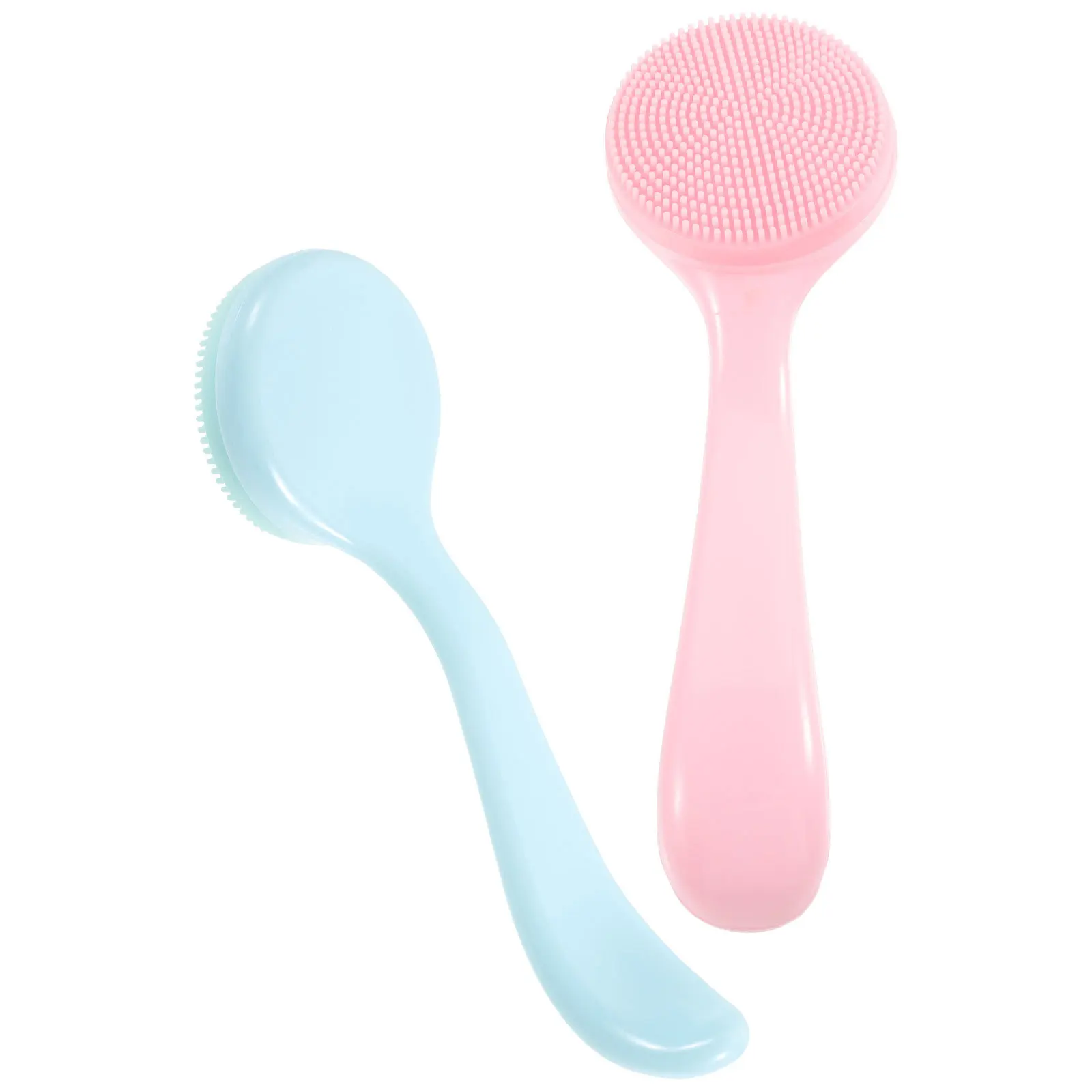 2 قطعة سيليكون الوجه الغسيل لطيف قابلة لإعادة الاستخدام فرشاة تنظيف الوجه للبشرة الحساسة التنظيف العميق مقشر أداة