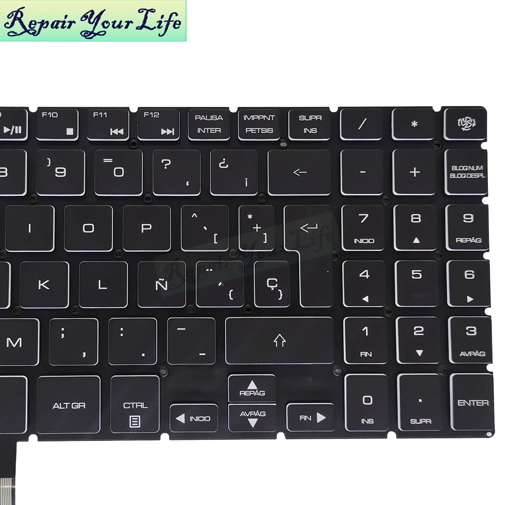 New Spanish Backlit Keyboard For Quanta NLC NLCA NLCB NLCG Notebook Keyboard Colorful Light AENLCU01010 AENLCP00010 AENLCE00010